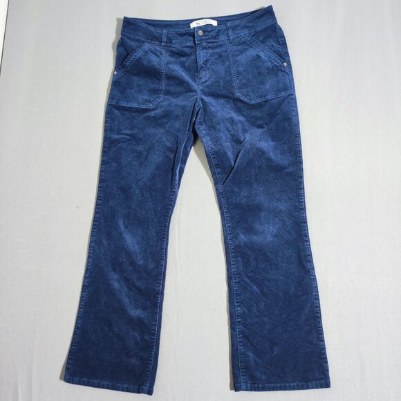 WindRiver High rise Bootcut Corduroy Pants women's size 10X30 blue patch pockets - Picture 1 of 10